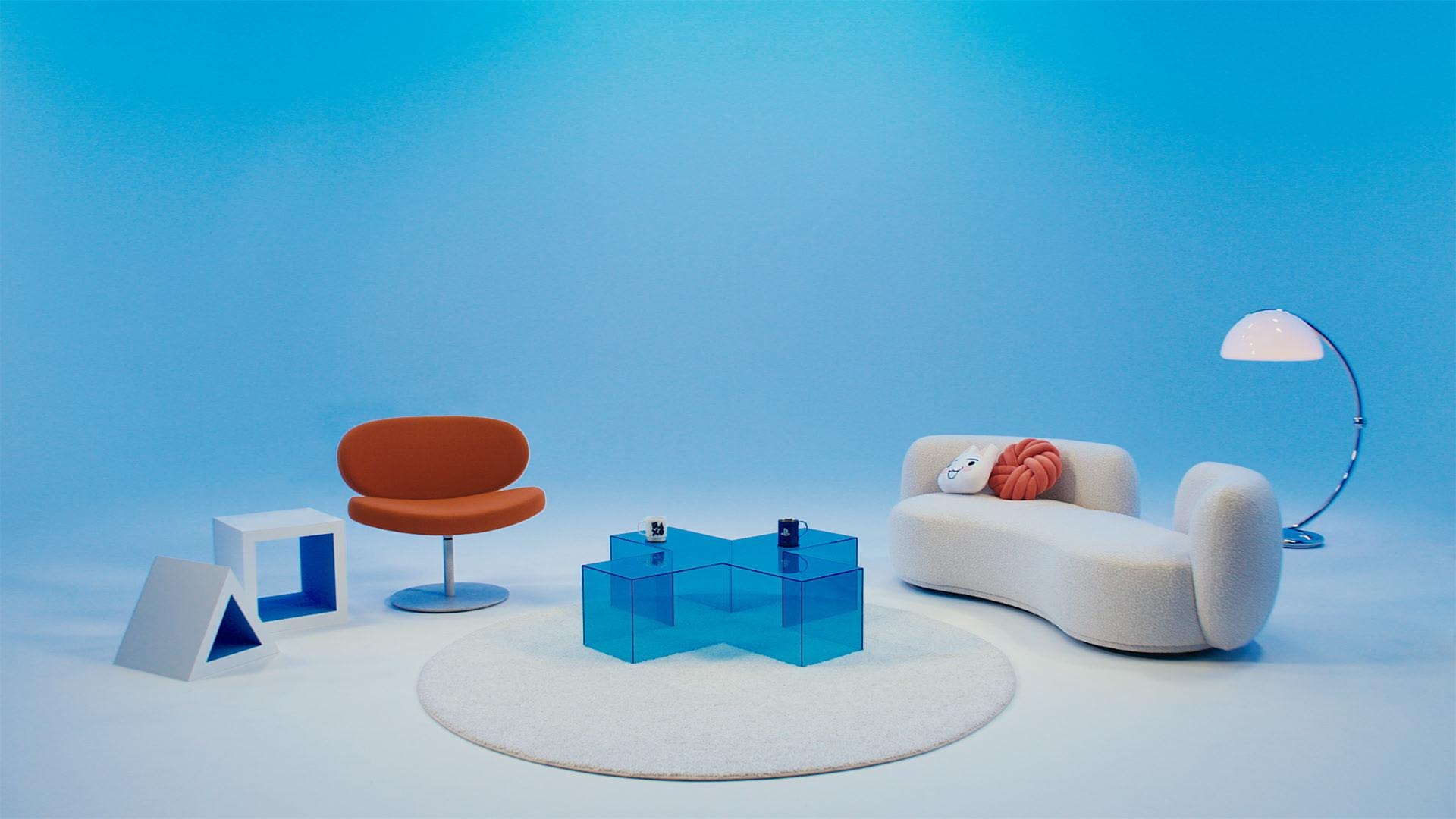 State of Play Japan 2025 — blue living room set with PlayStation mascot Toro